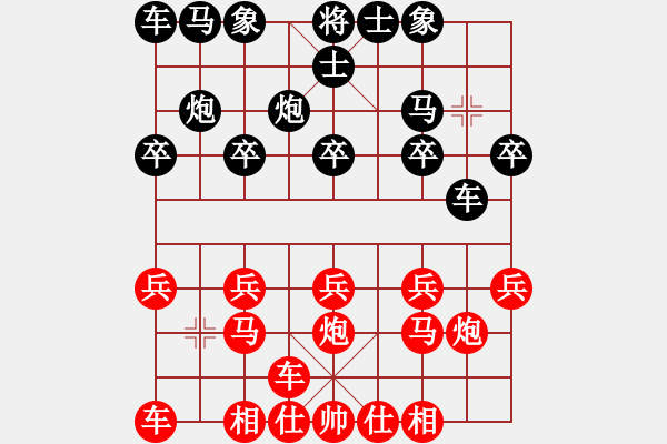 象棋棋譜圖片：正過宮炮左 - 步數(shù)：10 