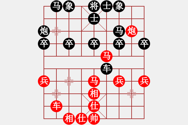 象棋棋譜圖片：正過宮炮左 - 步數(shù)：33 