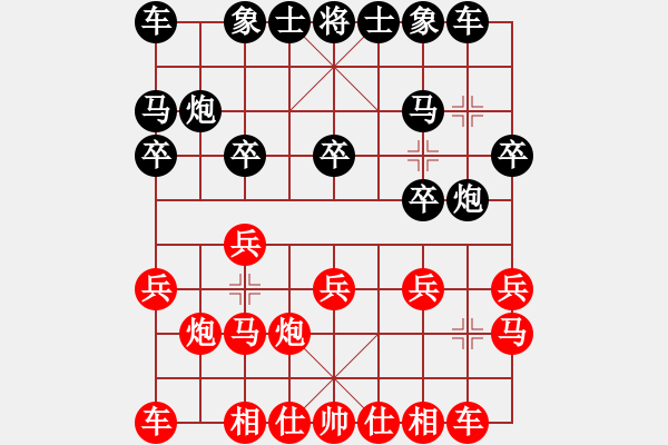 象棋棋譜圖片：新加坡 王林 和 新加坡 陳添源 - 步數(shù)：10 