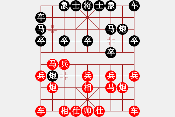 象棋棋谱图片：150307 第四轮 第一台 陈嵩耀 和 刘卫祺 - 步数：10 