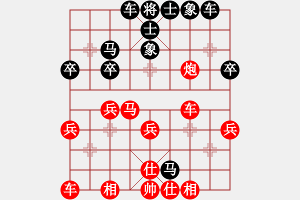 象棋棋谱图片：第10轮第08台大同芦正刚（和）吕梁高海军.jpg - 步数：33 