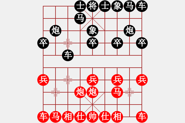象棋棋谱图片：山鸡(5级)-负-云飞阳(1段) - 步数：10 