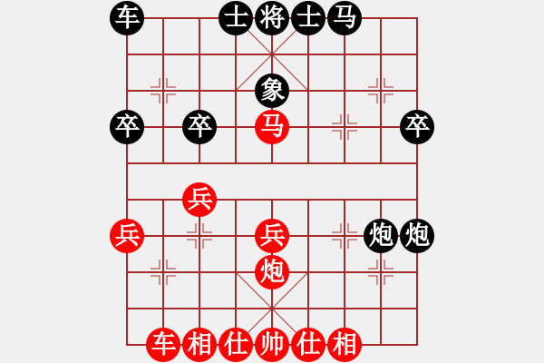 象棋棋譜圖片：黑騎士(2段)-勝-神仙魚(6段) - 步數(shù)：30 