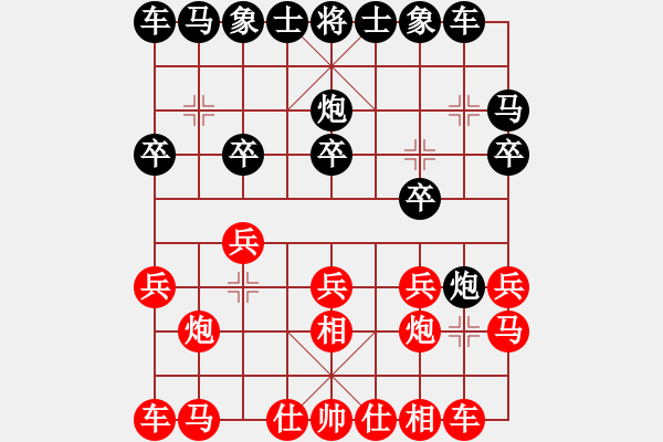 象棋棋譜圖片：248;o 206; 229; 203; 196; - 步數(shù)：10 