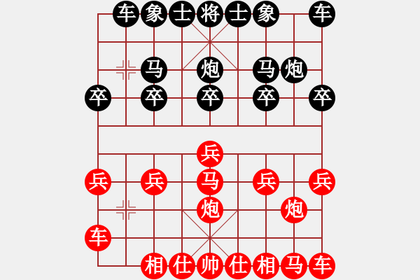 象棋棋譜圖片：橫才俊儒[紅] -VS- ＊蝶舞鳥鳴＊[黑] - 步數(shù)：10 