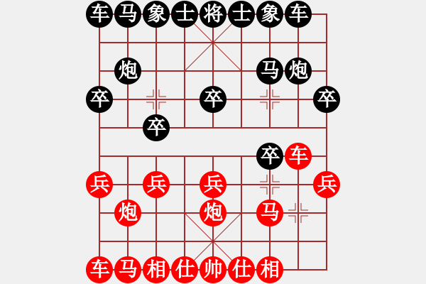 象棋棋譜圖片：701局 B05- 中炮對(duì)進(jìn)左馬-法正(1950) 先負(fù) 小蟲(chóng)引擎23層(2675) - 步數(shù)：10 