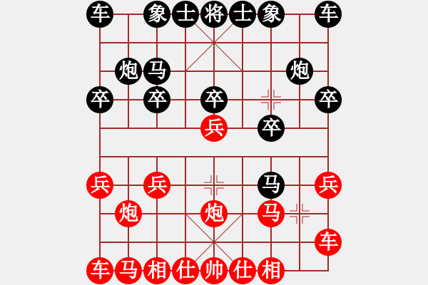 象棋棋谱图片：横才俊儒[292832991] -VS- 中国象棋[1114994429] - 步数：10 
