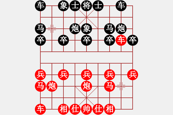 象棋棋谱图片：浙江省智力运动管理中心 戴莉媛 胜 中国棋院杭州分院 费允琳 - 步数：10 