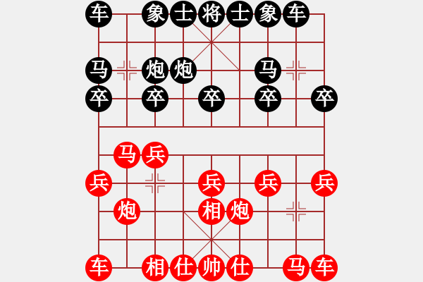 象棋棋谱图片：2013-8-25聂铁文先负王天一 - 步数：10 