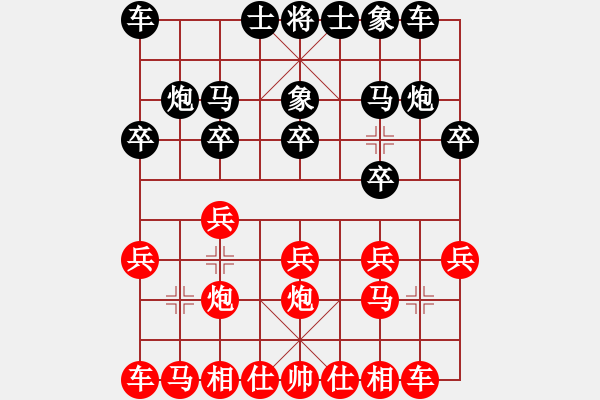 象棋棋谱图片：杨丰子（特级大师）先胜 小杰（菜鸟） - 步数：10 