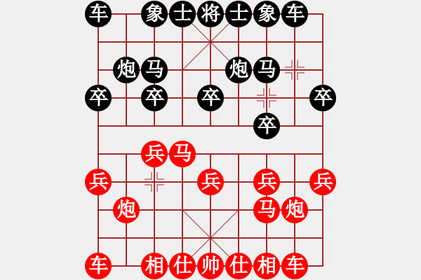 象棋棋譜圖片：3712局 E04-仙人指路對(duì)士角炮或過宮炮-旋風(fēng)九專雙核 紅先負(fù) 小蟲引擎25層 - 步數(shù)：10 