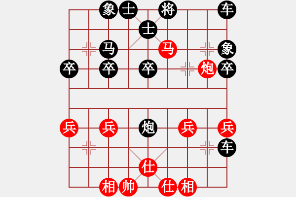 象棋棋譜圖片：臥薪嘗膽: 棄車馬後炮 - 步數(shù)：30 