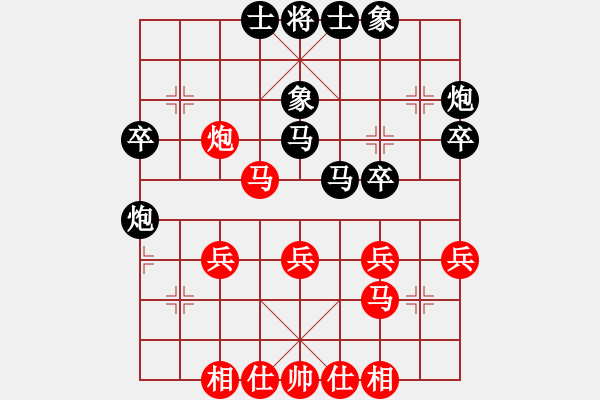 象棋棋譜圖片：路遙知馬力 和 分紅比例符合技術(shù)開 - 步數(shù)：30 