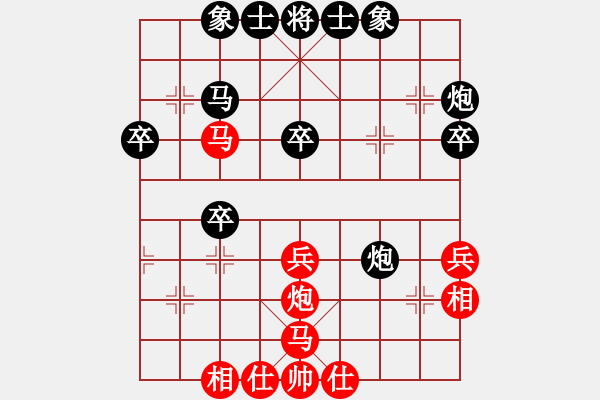 象棋棋譜圖片：C30不倒翁負象棋發(fā)燒友 - 步數(shù)：40 