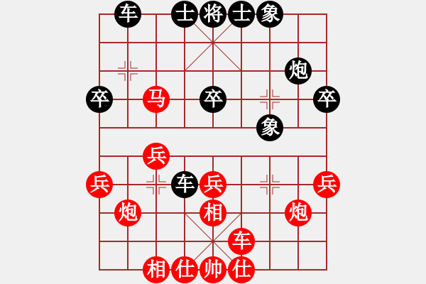 象棋棋譜圖片：qwjbhc(1段)-負(fù)-休閑的娛樂(lè)(1段) - 步數(shù)：30 