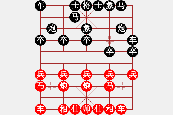 象棋棋谱图片：五七炮对飞象 - 步数：10 