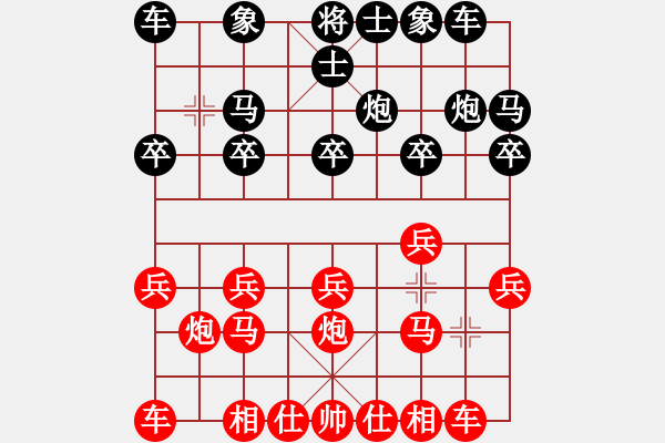 象棋棋譜圖片：11391局 B00-中炮局-旋九專雙核-傻瓜 紅先和 小蟲引擎24層 - 步數(shù)：10 