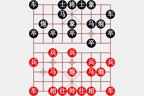 象棋棋譜圖片：133局 A45- 起馬互進(jìn)七兵局-BugChess19-04-09 x64 NO SSE4-2( - 步數(shù)：10 