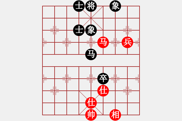 象棋棋譜圖片：133局 A45- 起馬互進(jìn)七兵局-BugChess19-04-09 x64 NO SSE4-2( - 步數(shù)：150 