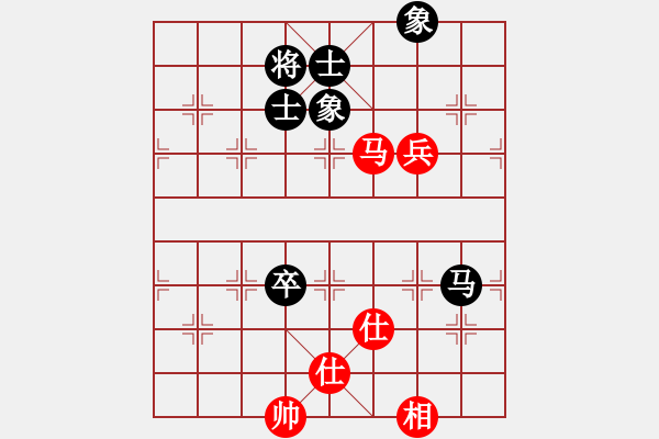 象棋棋譜圖片：133局 A45- 起馬互進(jìn)七兵局-BugChess19-04-09 x64 NO SSE4-2( - 步數(shù)：170 