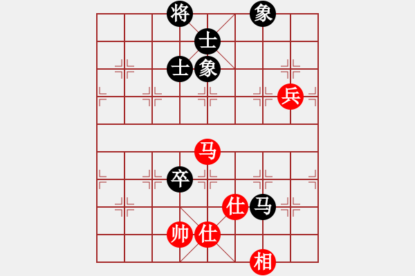 象棋棋譜圖片：133局 A45- 起馬互進(jìn)七兵局-BugChess19-04-09 x64 NO SSE4-2( - 步數(shù)：200 