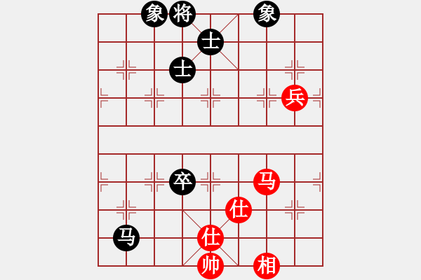 象棋棋譜圖片：133局 A45- 起馬互進(jìn)七兵局-BugChess19-04-09 x64 NO SSE4-2( - 步數(shù)：242 