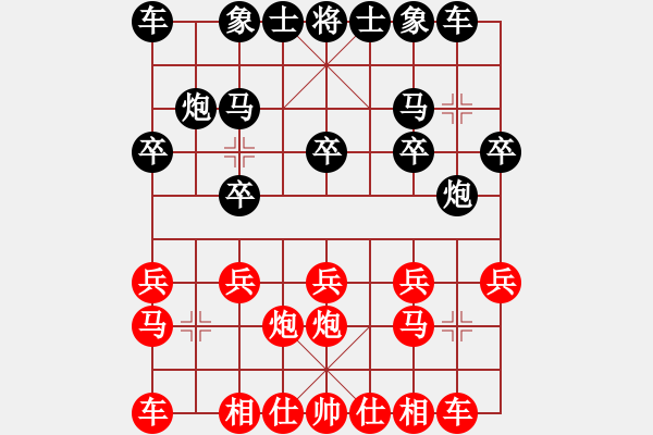 象棋棋谱图片：西白虎(月将)-和-韩竹大名手(9段) - 步数：10 