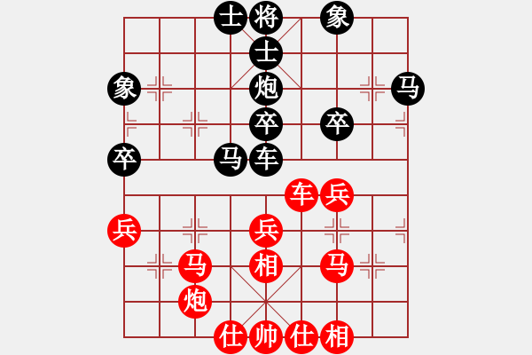 象棋棋譜圖片：就你笨(6段)-和-圓月(9段) - 步數(shù)：40 