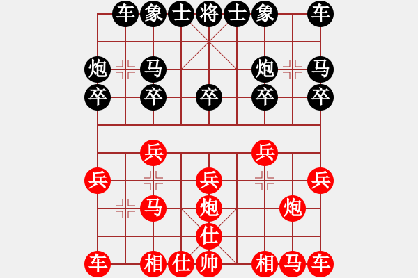 象棋棋譜圖片：博奕無雙[紅] -VS- Q友閑云[黑] - 步數(shù)：10 