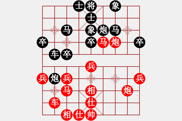 象棋棋谱图片：辽河蛟龙(5段)-胜-胜负和(1段) - 步数：40 