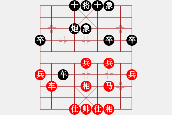 象棋棋譜圖片：旭日東生(8段)-和-houmao(5段) - 步數(shù)：40 