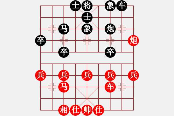 象棋棋譜圖片：棋友-魚(yú)aiq鳥(niǎo)[575644877] -VS- 獨(dú)孤求敗。[931677558] - 步數(shù)：30 