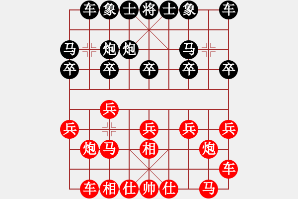 象棋棋谱图片：山东 谢岿 和 河南 党斐 - 步数：10 