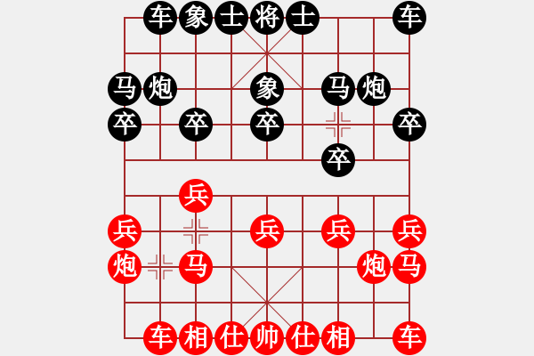 象棋棋谱图片：时凤兰 先和 周熠 - 步数：10 