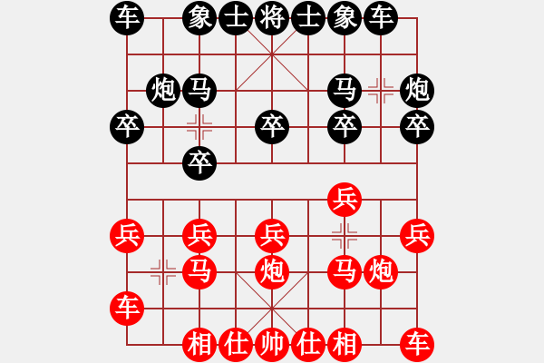 象棋棋谱图片：2020.5.6.x好友十分钟后胜刘中山 - 步数：10 