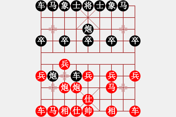 象棋棋譜圖片：《學(xué)習(xí)大師后手》中炮橫車(chē)右炮過(guò)河破過(guò)宮炮七路炮 - 步數(shù)：10 