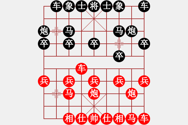 象棋棋谱图片：猪小亮[红] -VS- 负分太后 鱼[黑] - 步数：10 