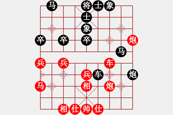 象棋棋譜圖片：星月快刀(9段)-負(fù)-浙江二臺(tái)(日帥)五六炮左邊馬對(duì)屏風(fēng)馬 黑進(jìn)７卒右直車右炮過河 - 步數(shù)：40 