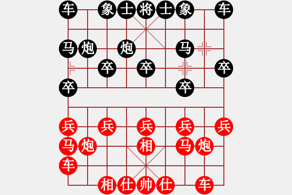 象棋棋谱图片：许银川     先和 刘殿中     - 步数：10 