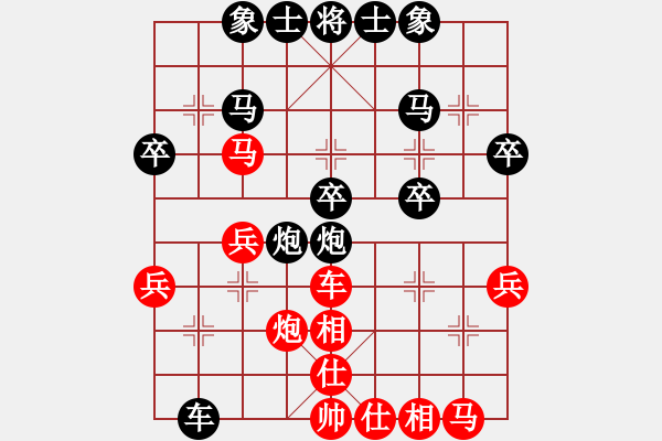 象棋棋譜圖片：2022.8.22.2五分鐘后負(fù)過宮炮對進7卒 - 步數(shù)：30 