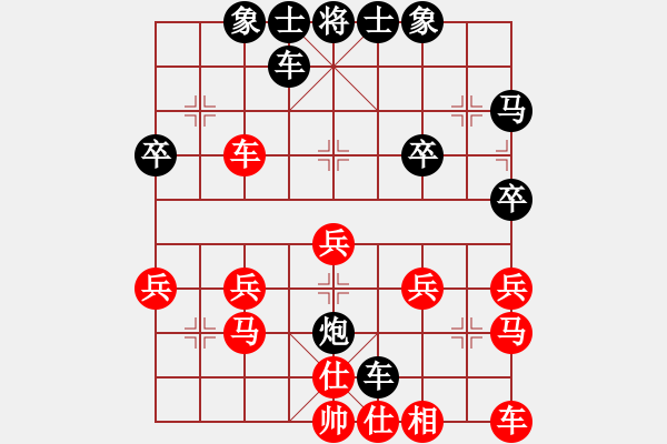 象棋棋譜圖片：波少[紅] -VS- 橫才俊儒[黑] - 步數(shù)：28 