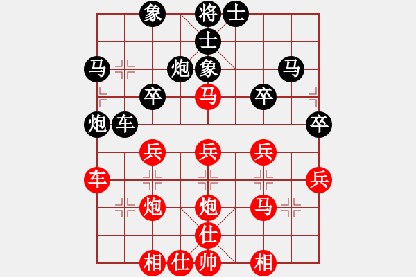 象棋棋譜圖片：cxbcxb(7級(jí))-勝-qishuo(初級(jí)) - 步數(shù)：30 