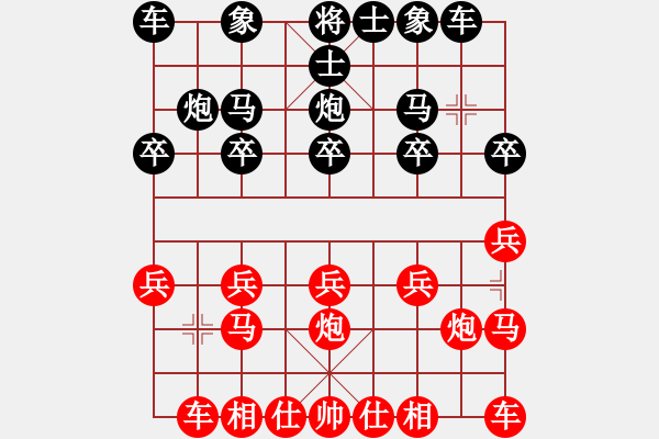 象棋棋譜圖片：橫才俊儒[紅] -VS- 一縷春風(fēng)[黑] （智者疏慮竟生兩失） - 步數(shù)：10 