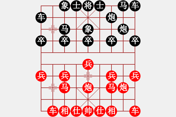 象棋棋譜圖片：3114局 B06-中炮對(duì)龜背炮-天天AI選手 紅先負(fù) 旋風(fēng)引擎24層 - 步數(shù)：10 