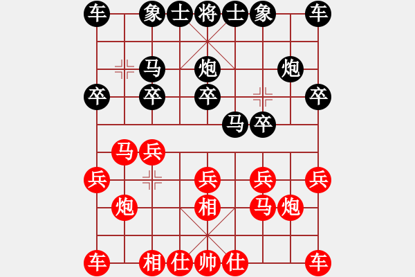 象棋棋譜圖片：ty金屬ty[紅] -VS- 牛VS一笑天下[黑] - 步數(shù)：10 