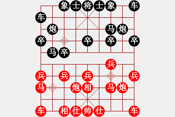 象棋棋谱图片：吉林 王廓 和 上海 谢靖 - 步数：10 