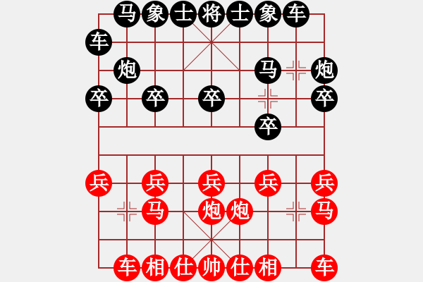 象棋棋譜圖片：倪金凱 先勝 濮佳薪（3分鐘快棋黑超時(shí)） - 步數(shù)：10 