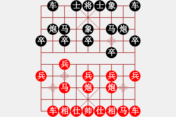 象棋棋谱图片：上海 李俊峰 和 浙江 王家瑞 - 步数：10 