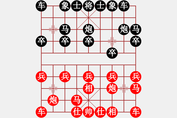 象棋棋譜圖片：2022.1.11.4JJ五分鐘后勝飛相局對左中炮 - 步數(shù)：10 