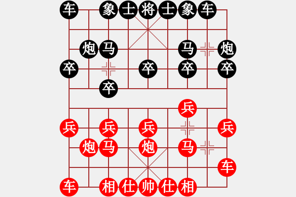 象棋棋谱图片：王铿 先和 左文静 - 步数：10 